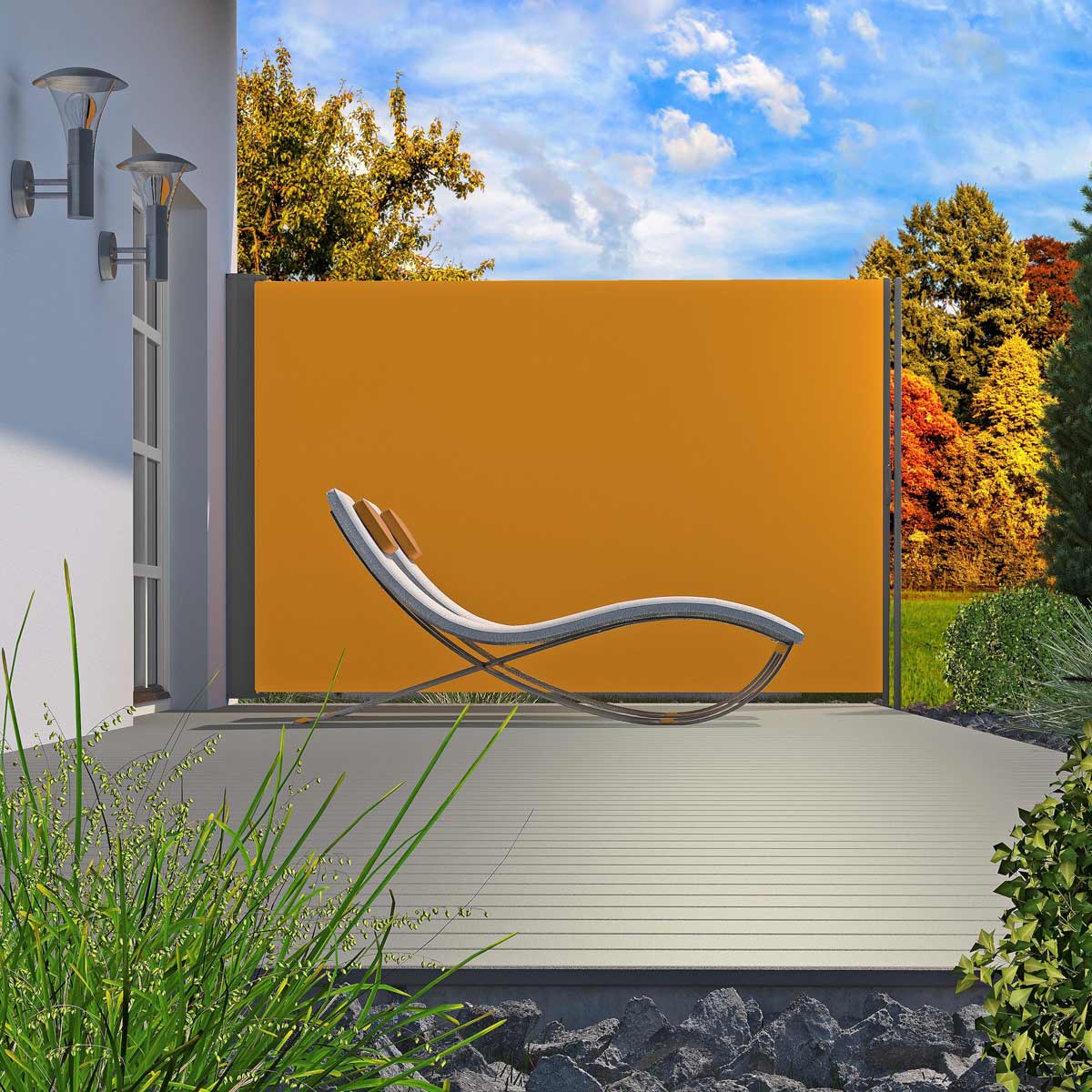 Senkrechtmarkisen von Erhardt, Hartinger Metallbau, Wangen im Allg&auml;u